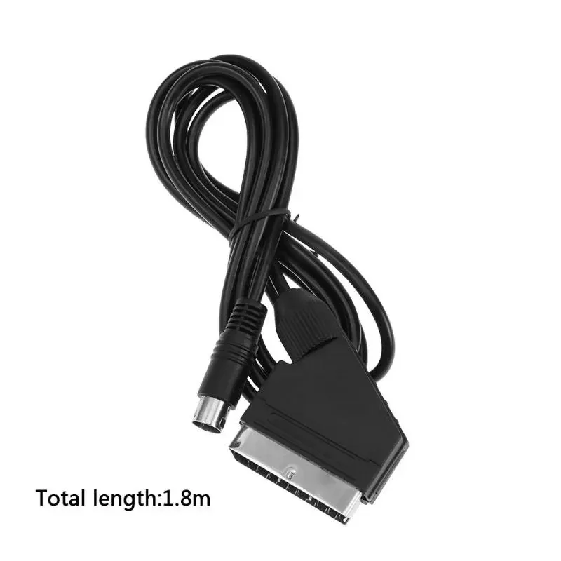 1.8m Length RGB/RGBS SCART OFC Adapter Cable for SEGA MD2 Game Console