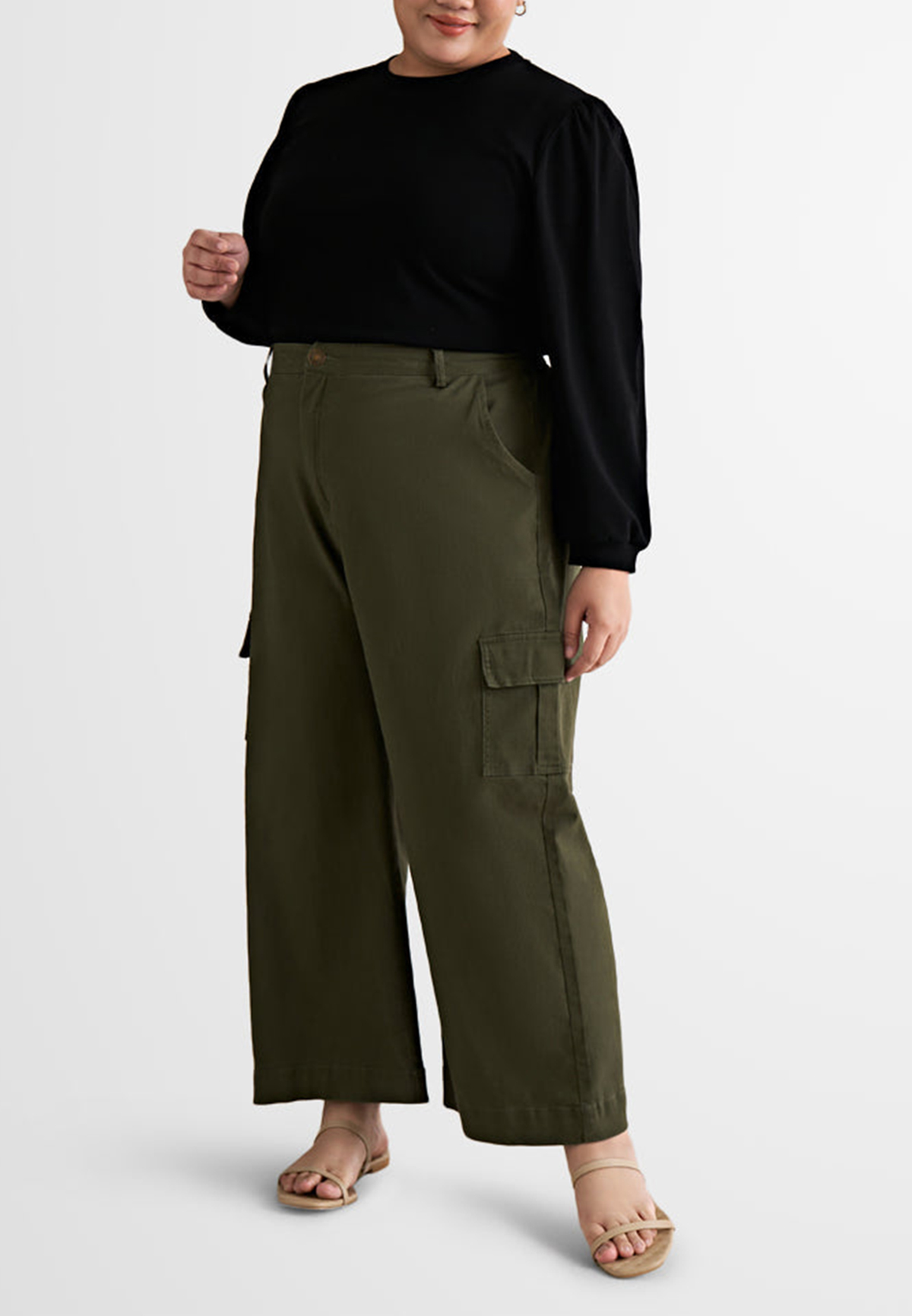 Wide Leg Pocket Cargo Pants