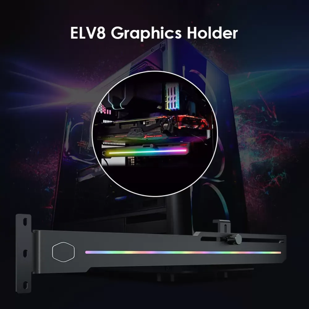 Graphic Card Bracket Cooler Master ELV8 ARGB GPU Holder Adjustable Length Height for Office Caring Computer Supplies