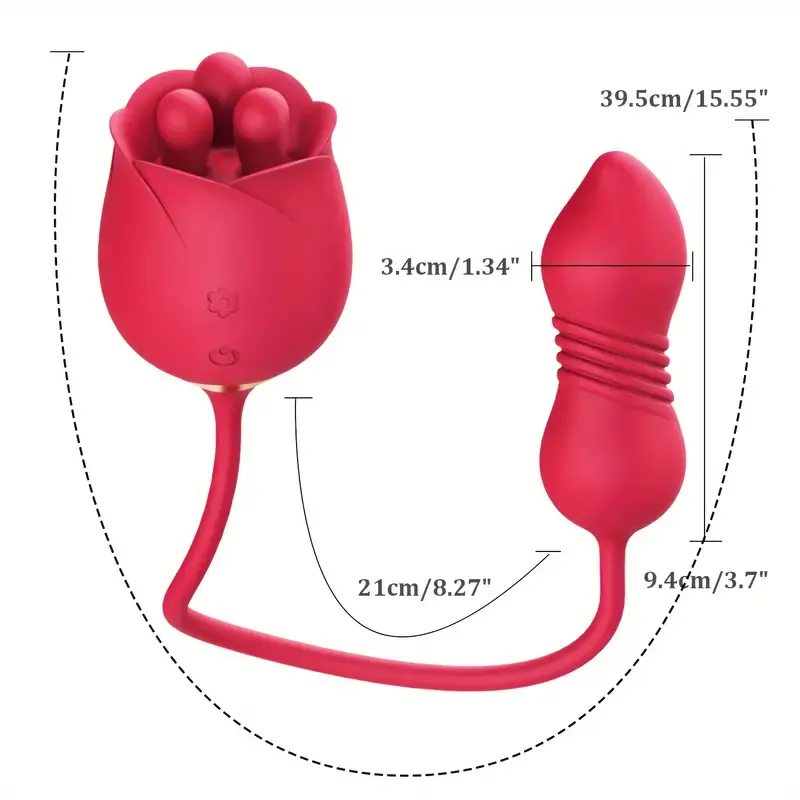 Sex Toys Rose Dildo Vibrator - Rose Sex Toy Thrusting Dildos, Fondling Vibrators Adult Toys, Female Vibrator Clitoris Stimulator