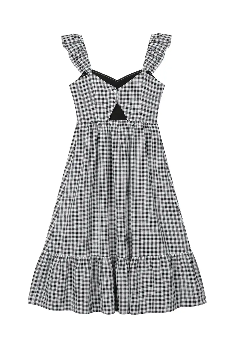 Lettie Dress - Black Gingham