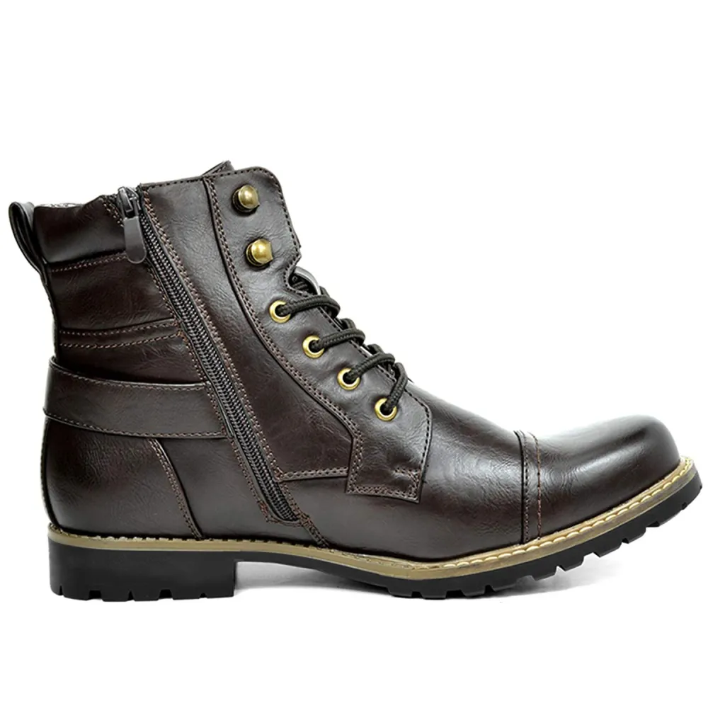 Men's Fashionable And Comfortable Genuine Leather Motorcycle Boots--Suitable for prolonged standing and walking