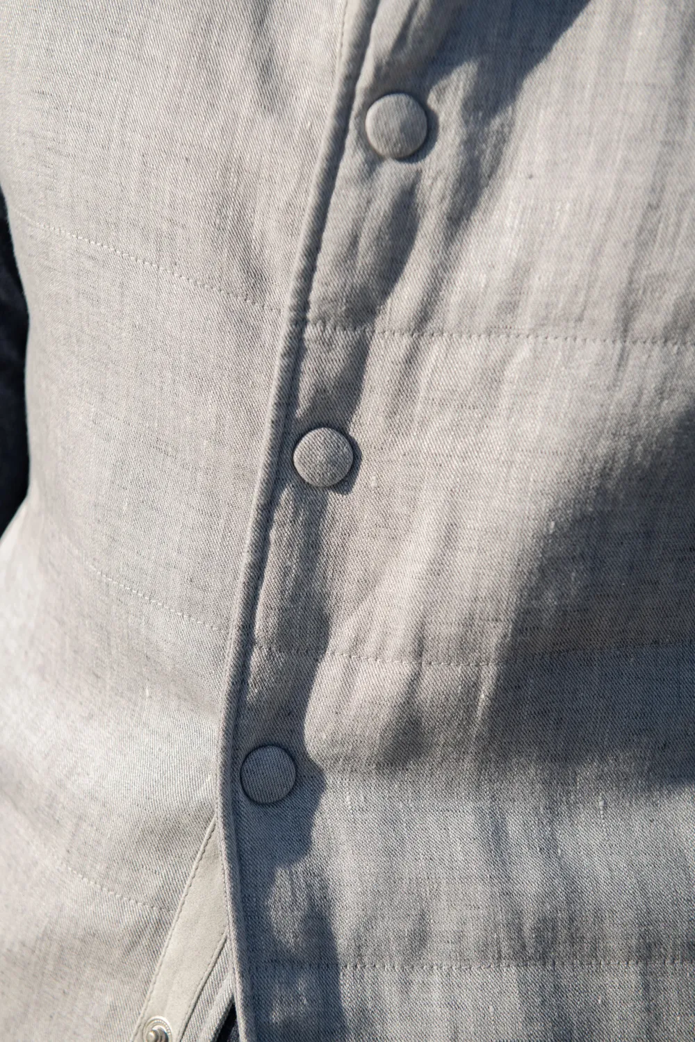 CHALK GREY LINEN VEST