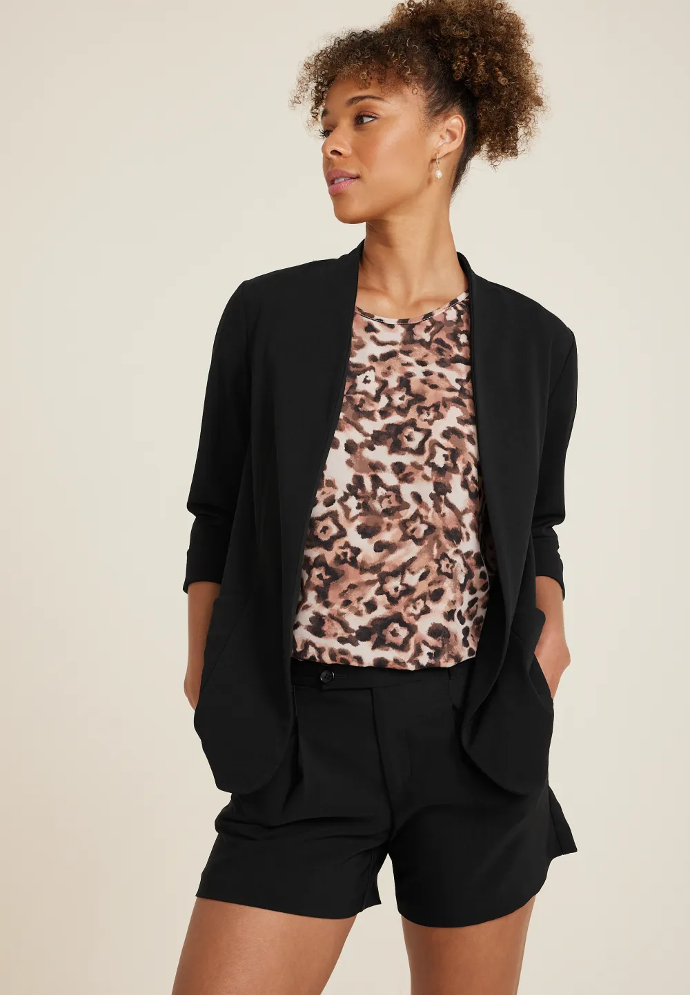 Ever Go Curve Hem Blazer