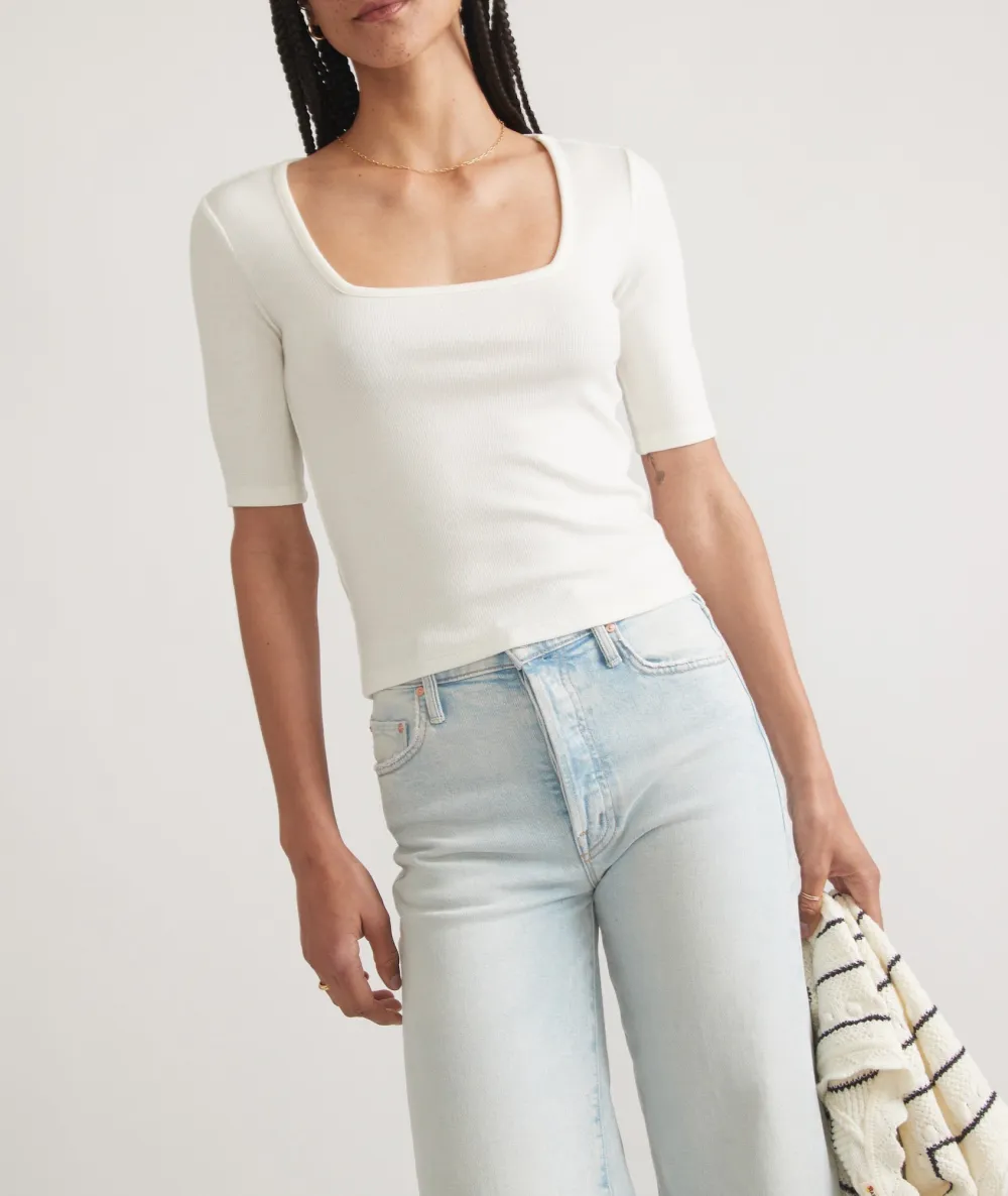 Lexi Rib Square Neck Top