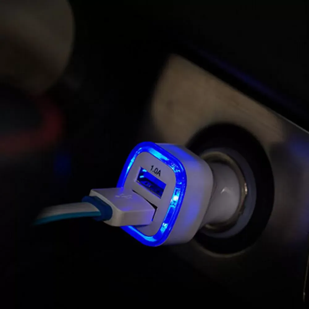 5V 2.1A LED USB Dual 2 Port Adapter Socket Car Charger For Iphone/Samsung/HTC Wholesale Mixed