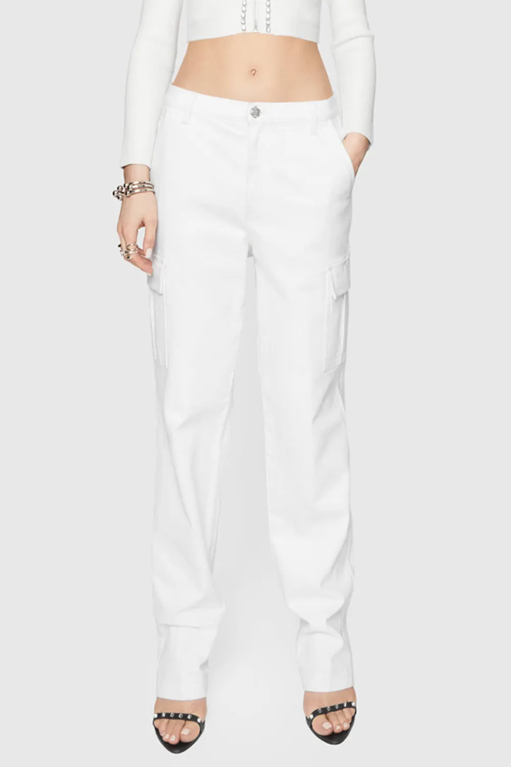 White Straight Pants