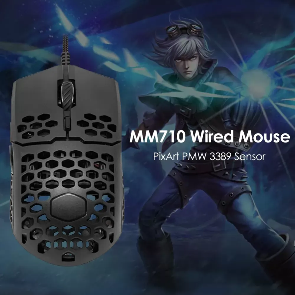 Cooler Master MM710 Gaming Mouse 16000 DPI USB Wired Mice for Home Office Gamer Multi-functional Gaming Products