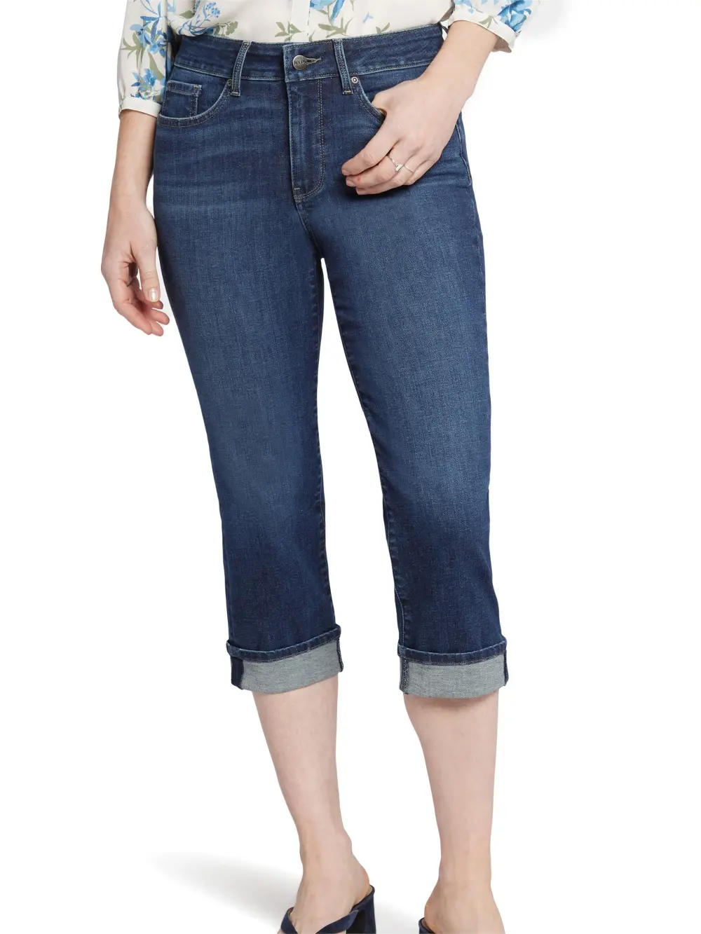 Marilyn Cuffed Crop Straight Leg Jeans