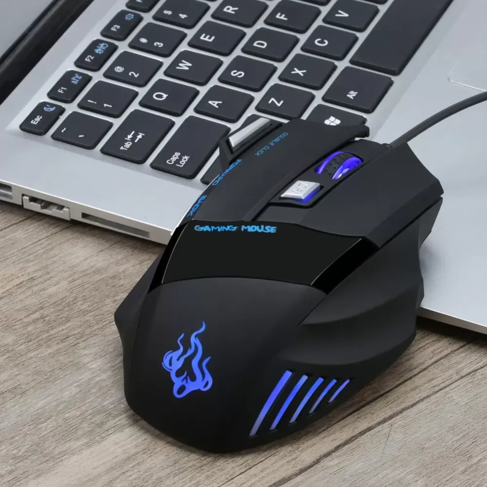 Ergonomic 5500dpi 7-Key programmable professional game mouse, colorful light, suitable for notebook and desktop computers