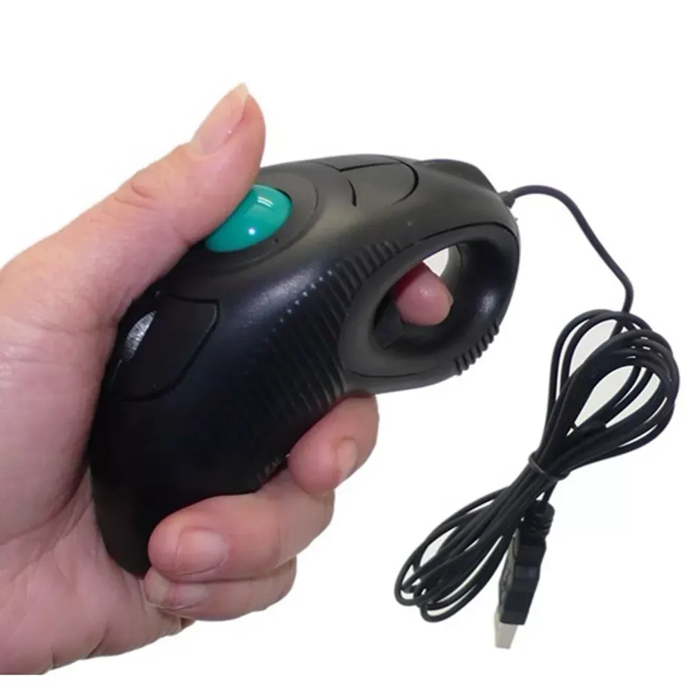 2.4GHz wired USB handheld mouse finger using optical track ball Low Noise Desktop Office Entertainment Laptop Silent Keys