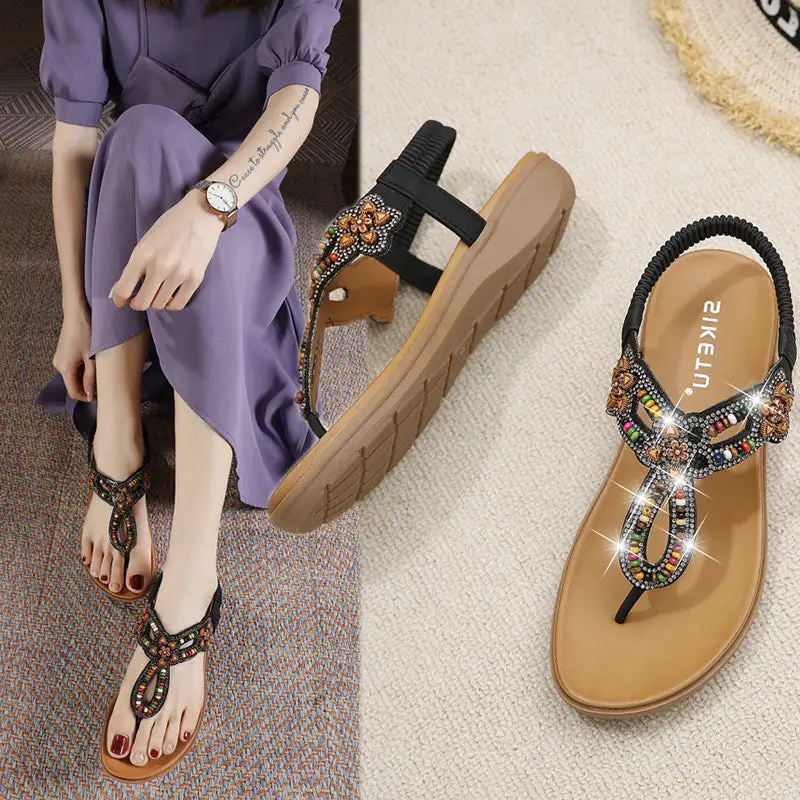 Cilool Bohemian Style Fashion Ladies Beach Sandals