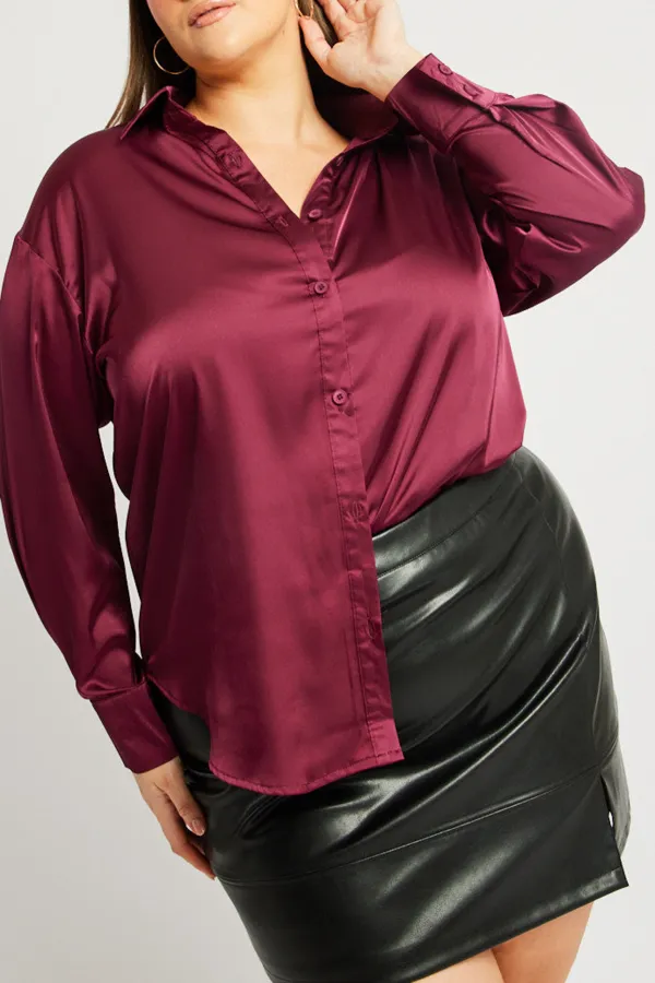 Satin Shirt Long Sleeve