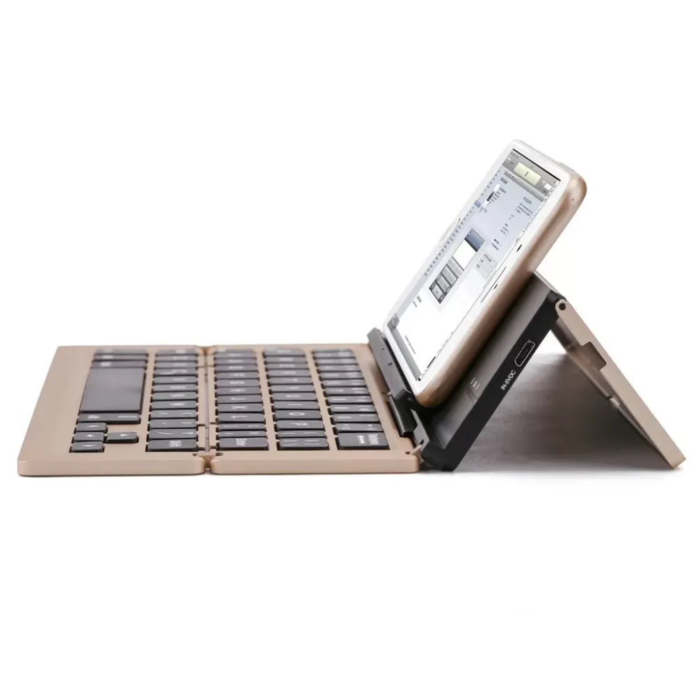 F66 Portable Aluminum Folding BlueTeeh BT Keyboard Foldable Compatible A0538-1 Desktop Office Entertainment Accessories