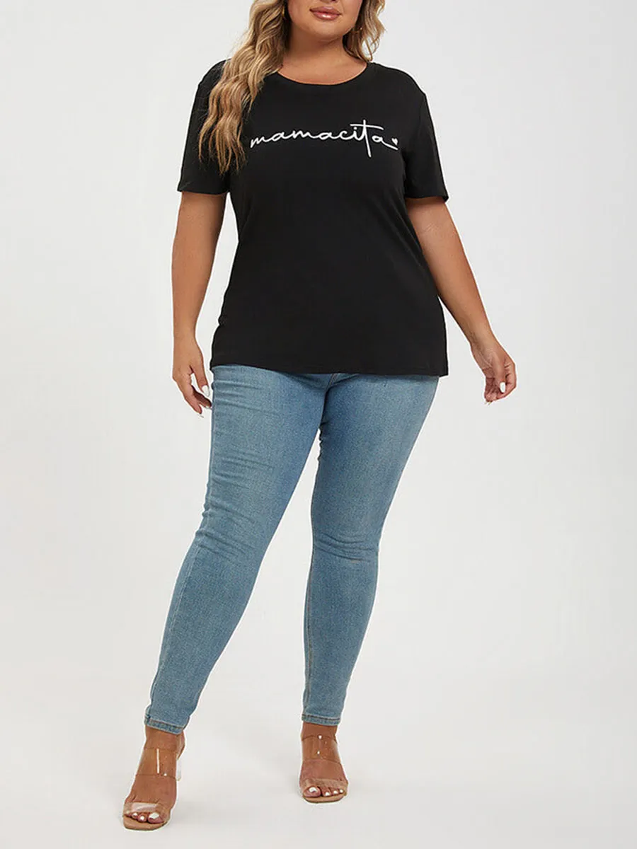 Plus Black Mamacita Graphic Tee