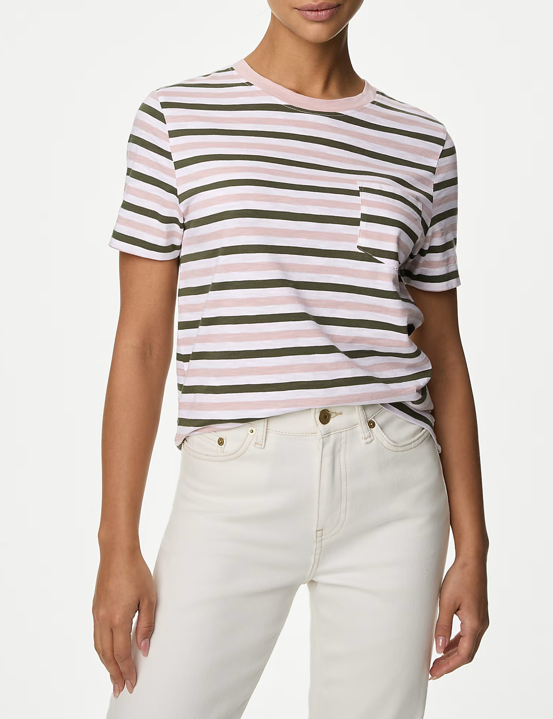 Pure Cotton Striped T-Shirt