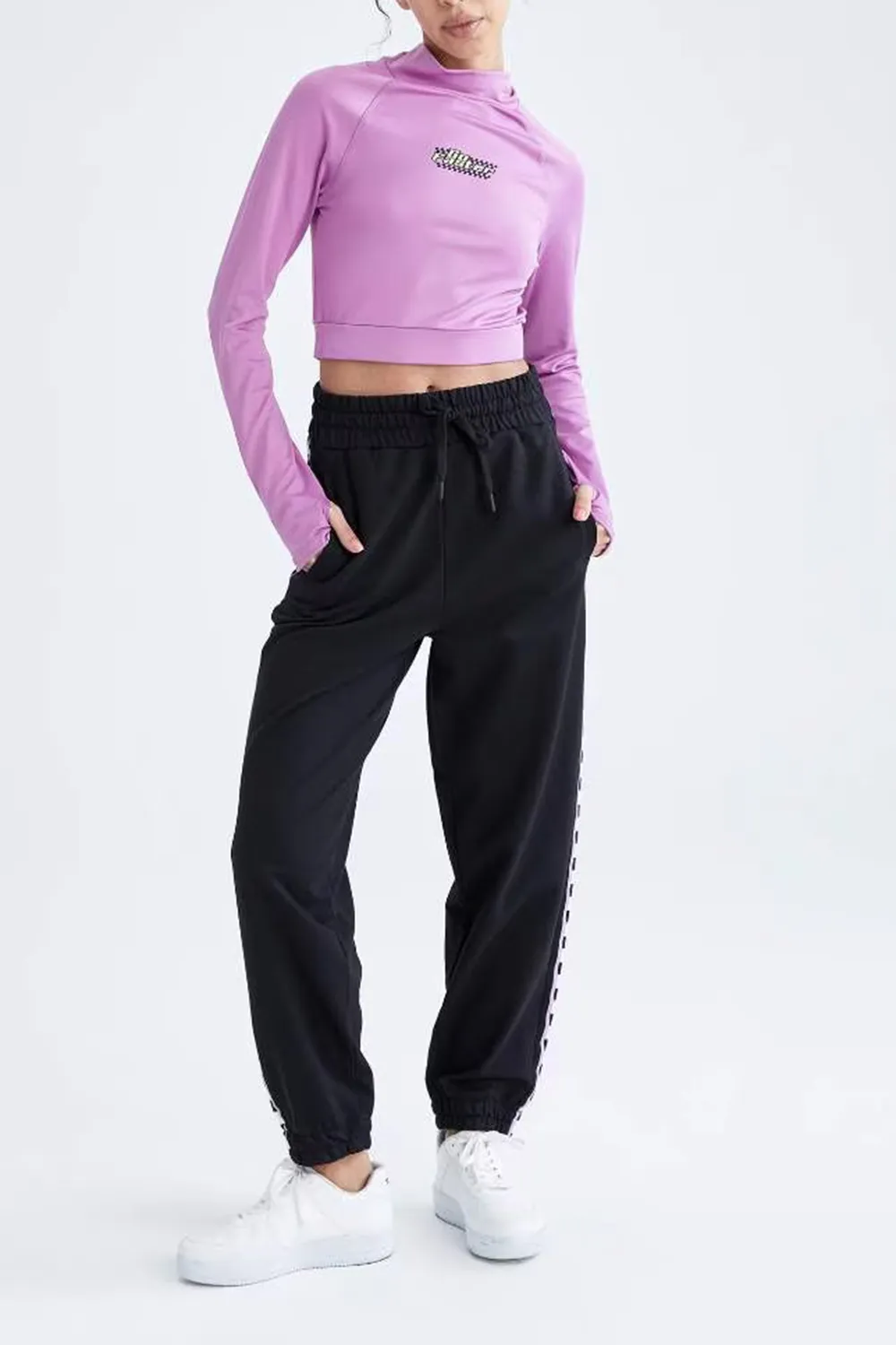 Slim Fit Long Sleeve Crop Top