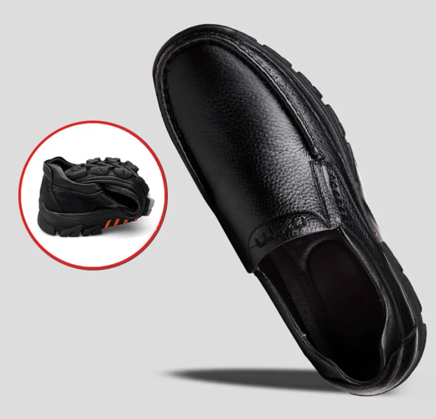 ⏰Limited Time Offer--50% OFF 🎉 Mens Waterproof Non Slip Soft Insole Genuine Leather Shoes