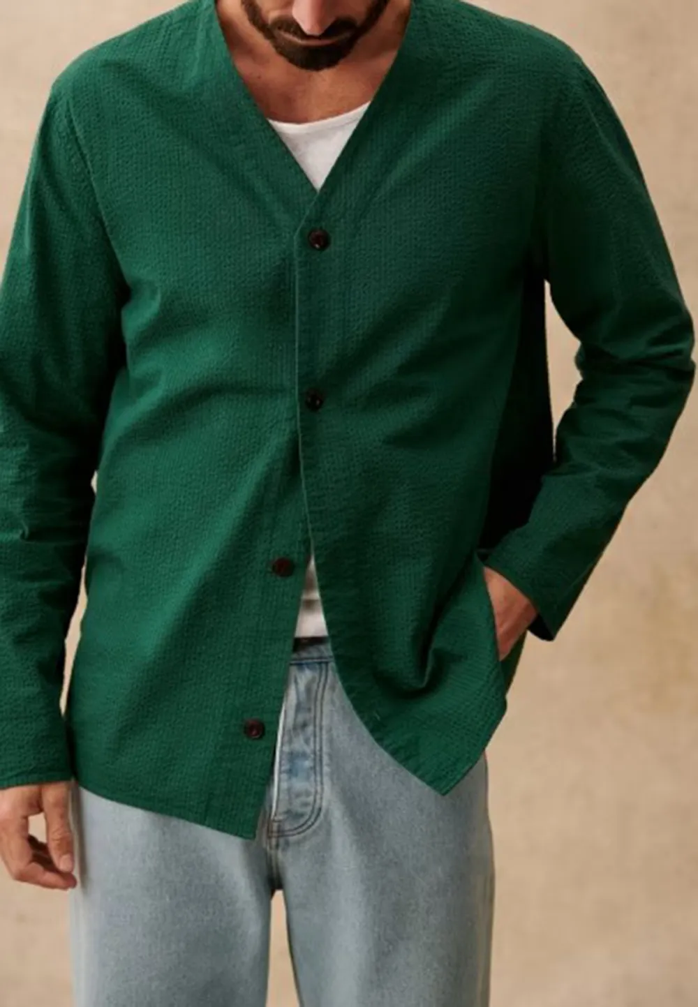 Clement Jacket-Green Seersucker