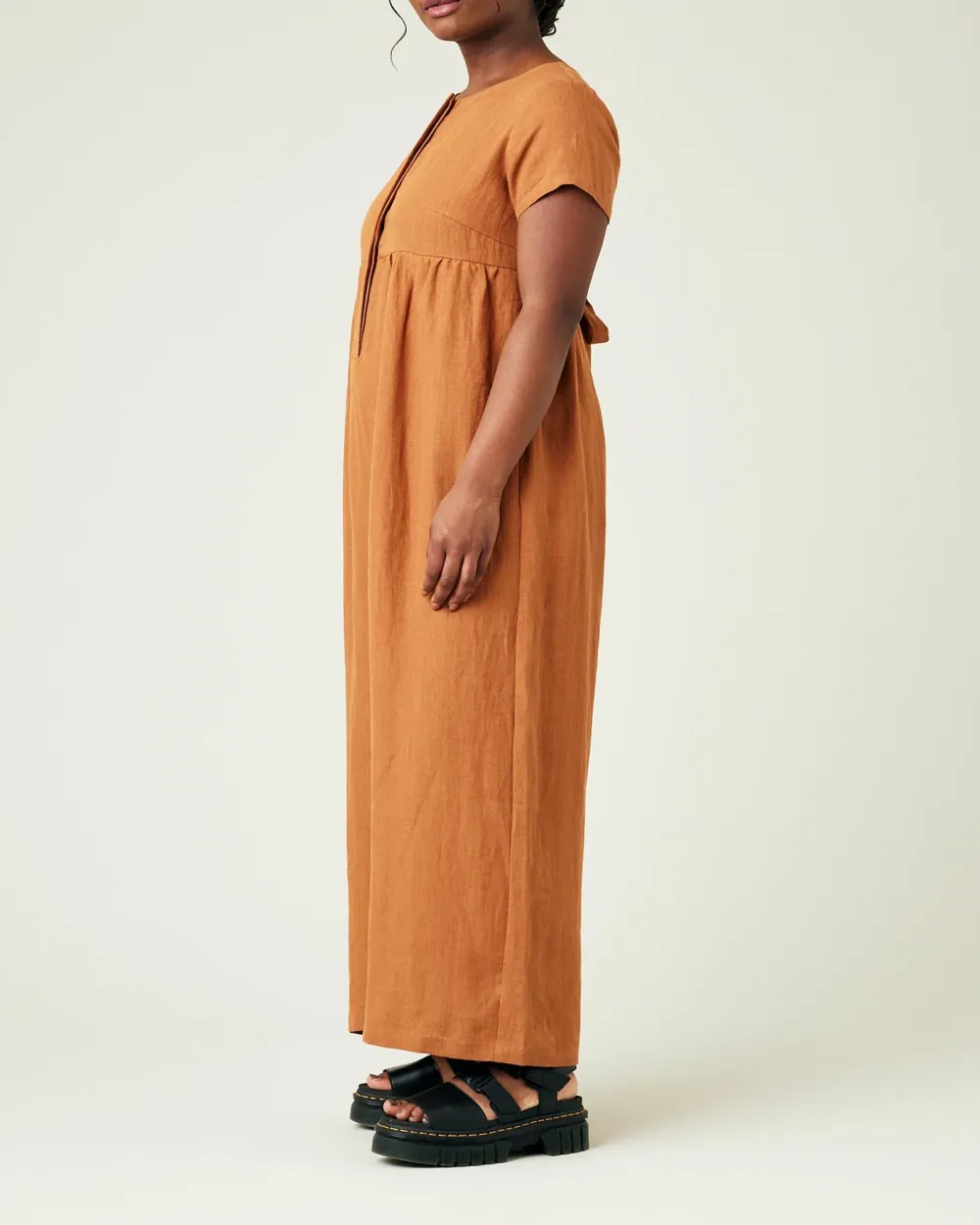 RUST LINEN JUMPSUIT