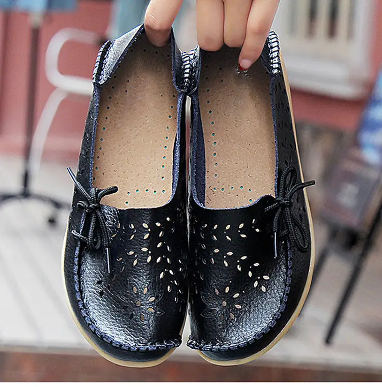 Cilool Leather Loafers Flats Lo51