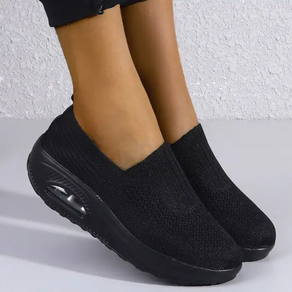 Cilool Casual Shoes Breathable Ladies Platform Sock Sneakers