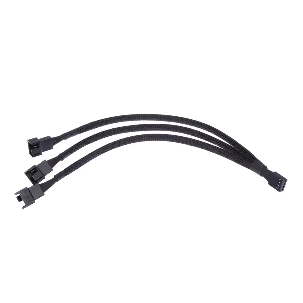 New Fan 4pin to 3 x 4pin/3pin PWM Power extender cable Computer PC 4pin to 3 Ways Y Splitter Cable 1 to 3