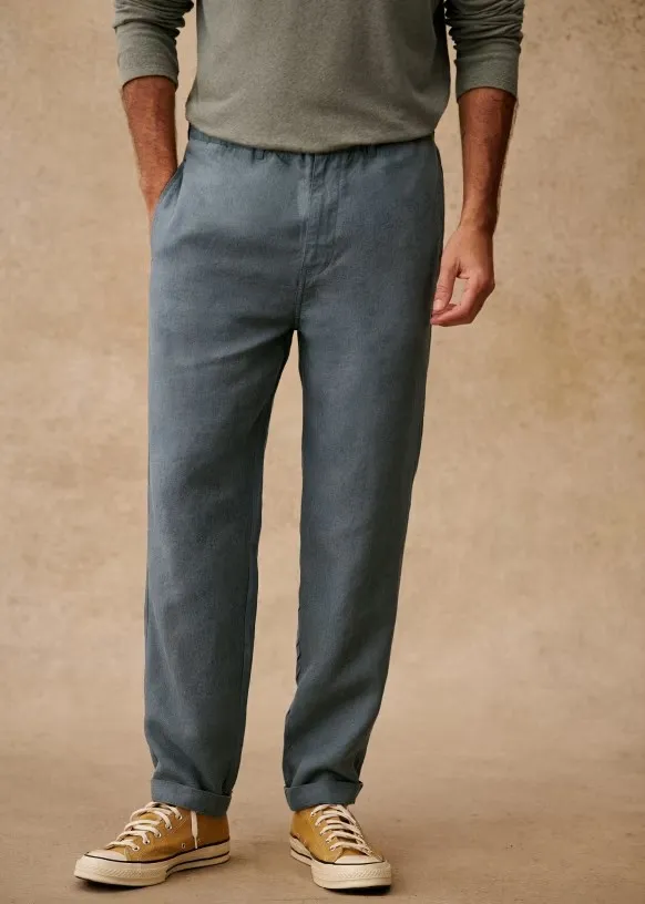 Shane Trousers-Steel Blue