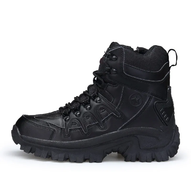 Men's Military Combat Boots Waterproof Slip Resistant Puncture Resistant Hiking Boots - Protect Your Feet in the Outdoors