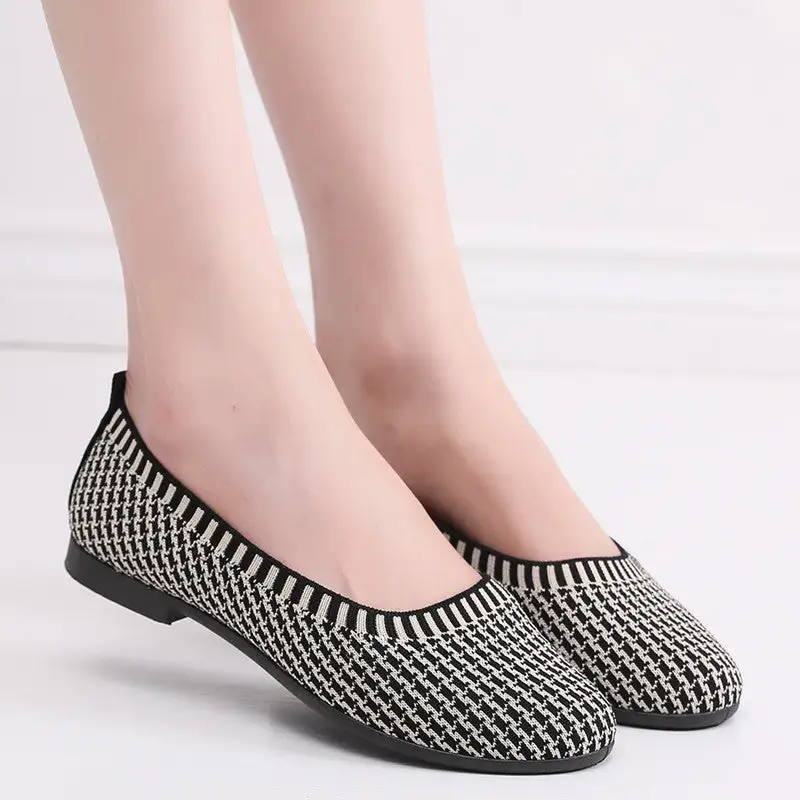 Cilool Weaving Breathable Loafers  Comfortable Walking Casual Flats Shoes WF14