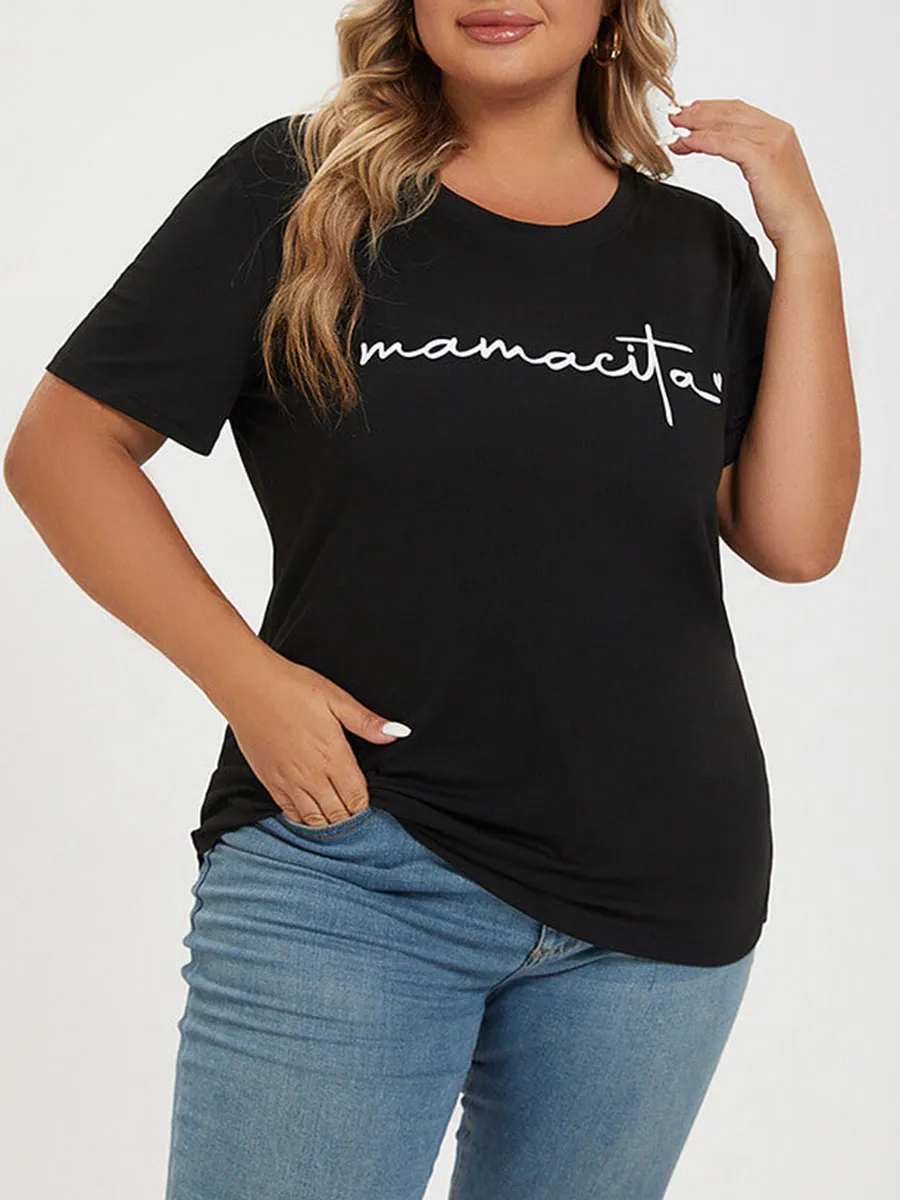 Plus Black Mamacita Graphic Tee