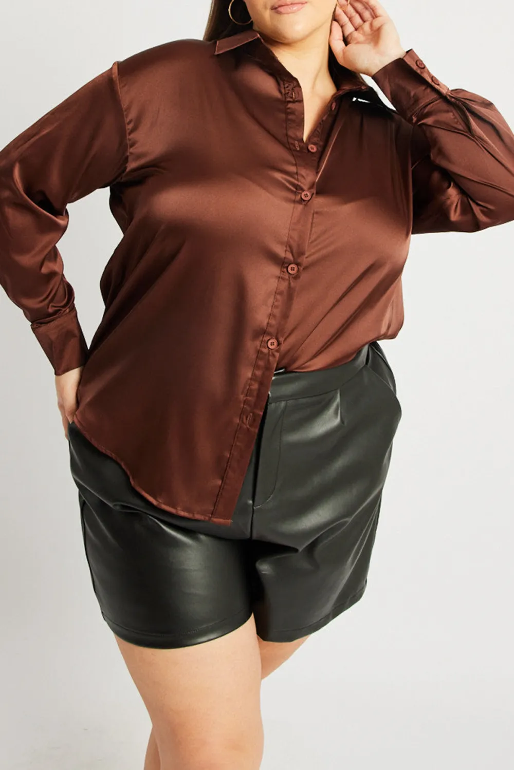 Satin Shirt Long Sleeve