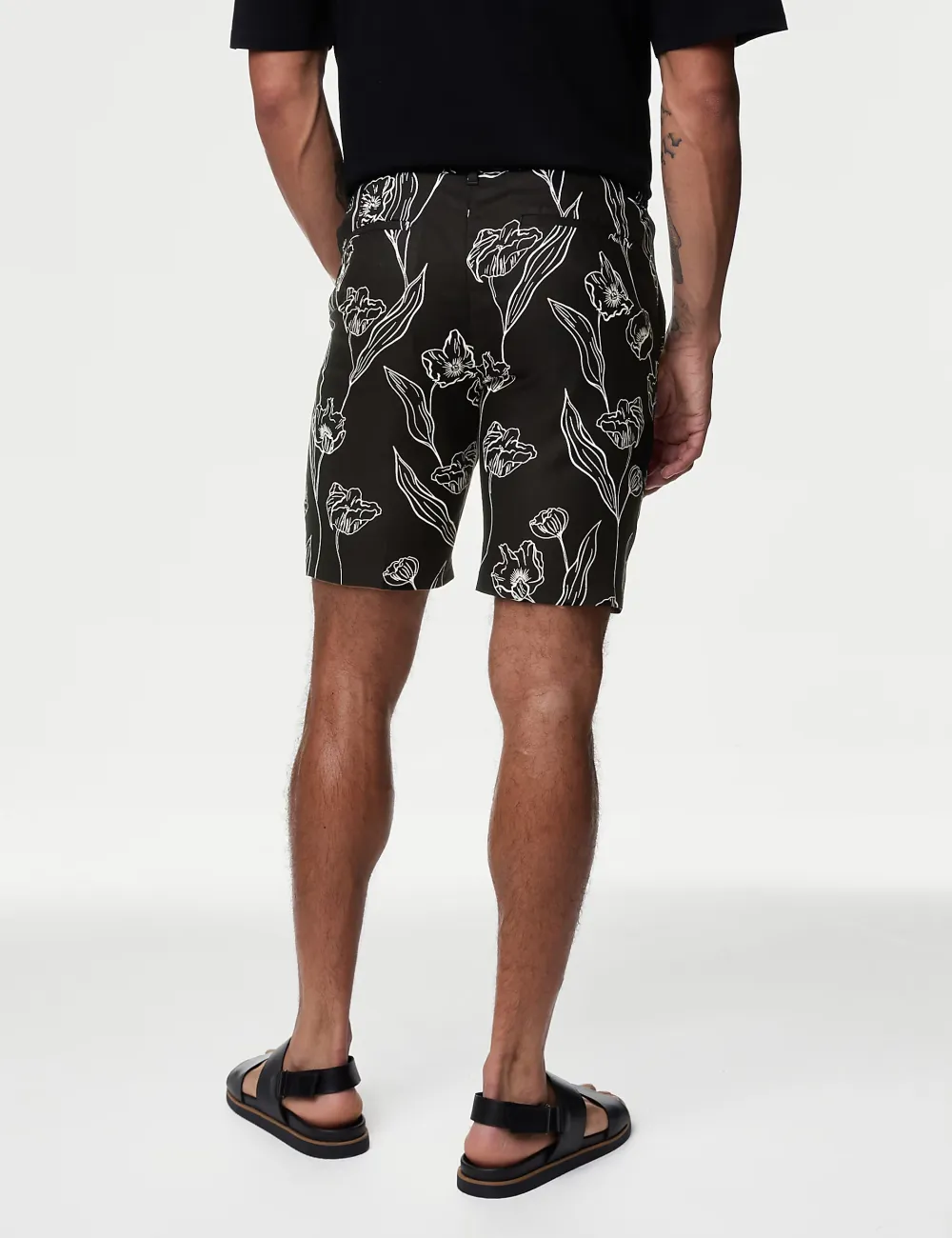 Black and white pattern shorts