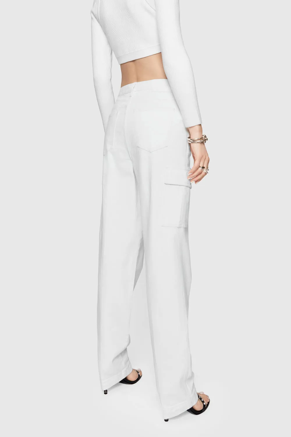 White Straight Pants