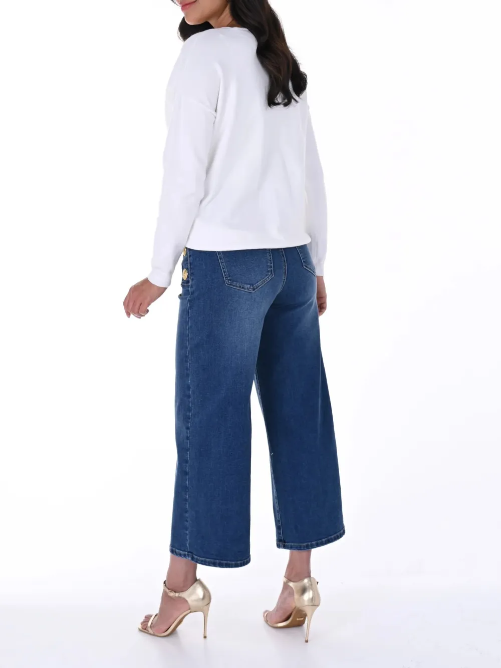 Pant Denim Blue Bottom Detail