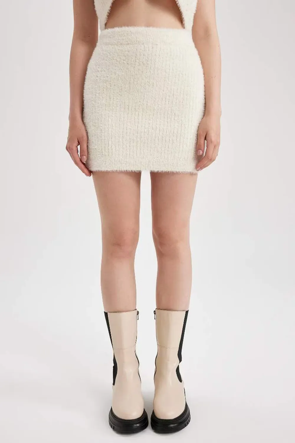 Coool Slim Fit Knitwear Mini Skirt