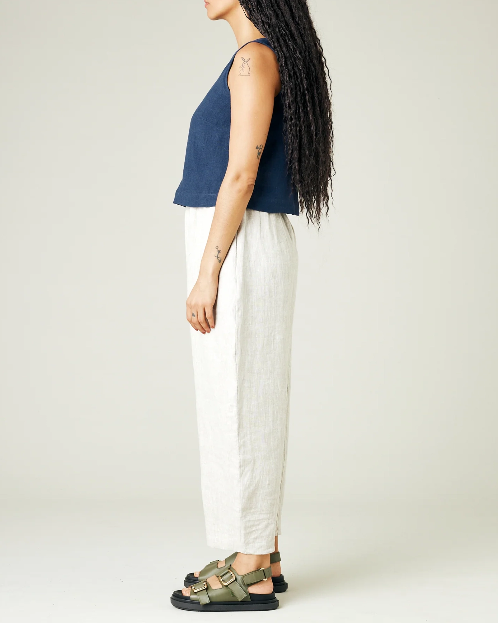 NATURAL LINEN TROUSERS