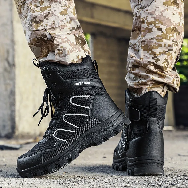 Men's Outdoor Tactical Hiking Boots Non-Slip Breathable Work Boots