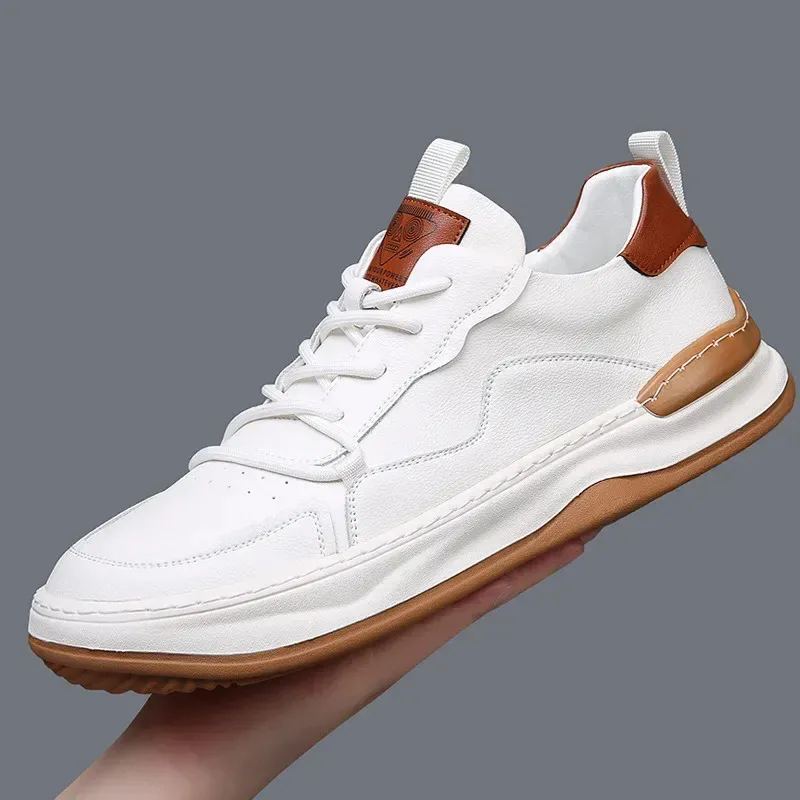 Men's Italian Genuine Leather Shoes Waterproof Anti-Slip Cushioned Sneaker