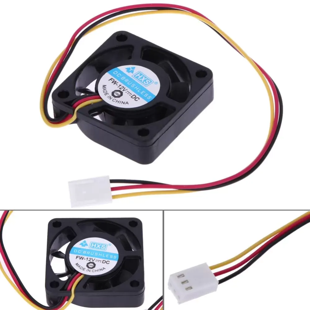 3 Pin 40x40 x10mm plastic Computer Cooler CPU Cooling Fan Power saving design DC 12V cooling fan Heat sink Cooler