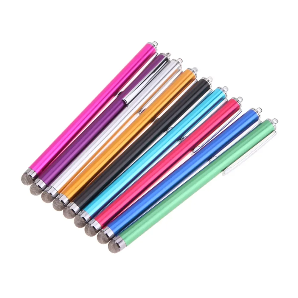 Universal Metal Mesh Micro Fiber Tip Touch Screen Stylus Pen for iPhone for Smsung Smart Phone Tablet PC Stylus Pen 9 Colors