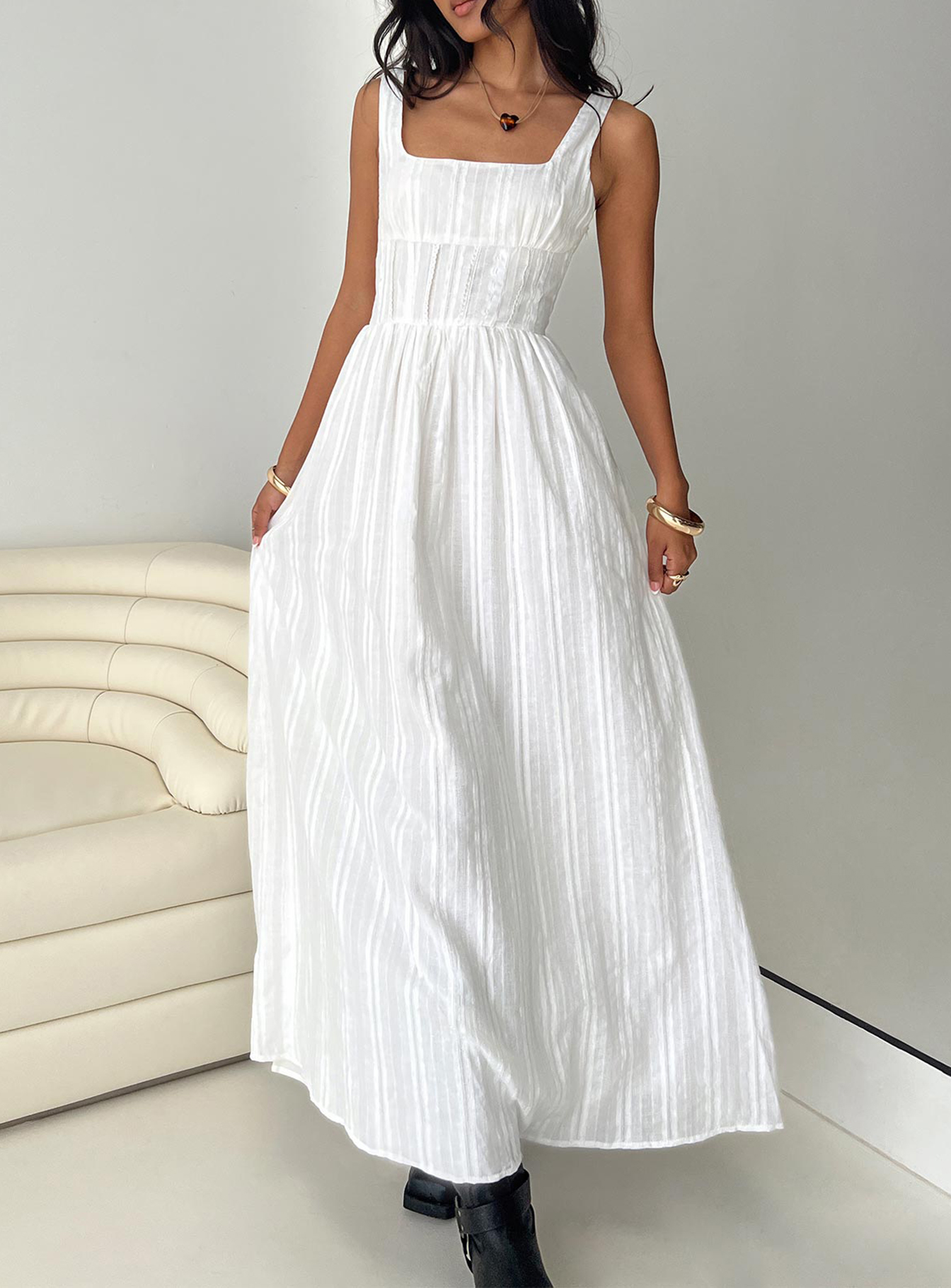 Lorinda Maxi Dress White