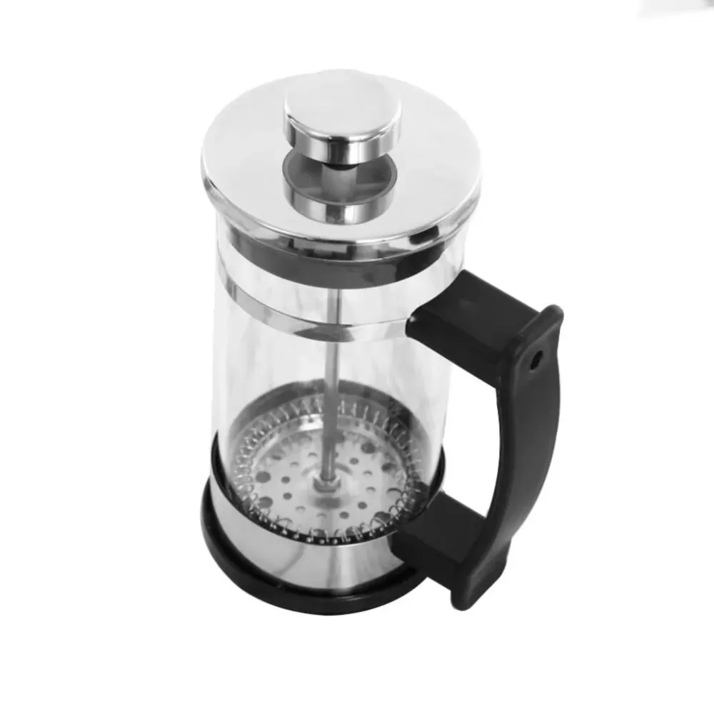 Stainless Steel Glass Teapot Cafetiere French Coffee Tea Percolator Filter Press Plunger 350ml 600ml Manual Coffee Espresso Maker Pot