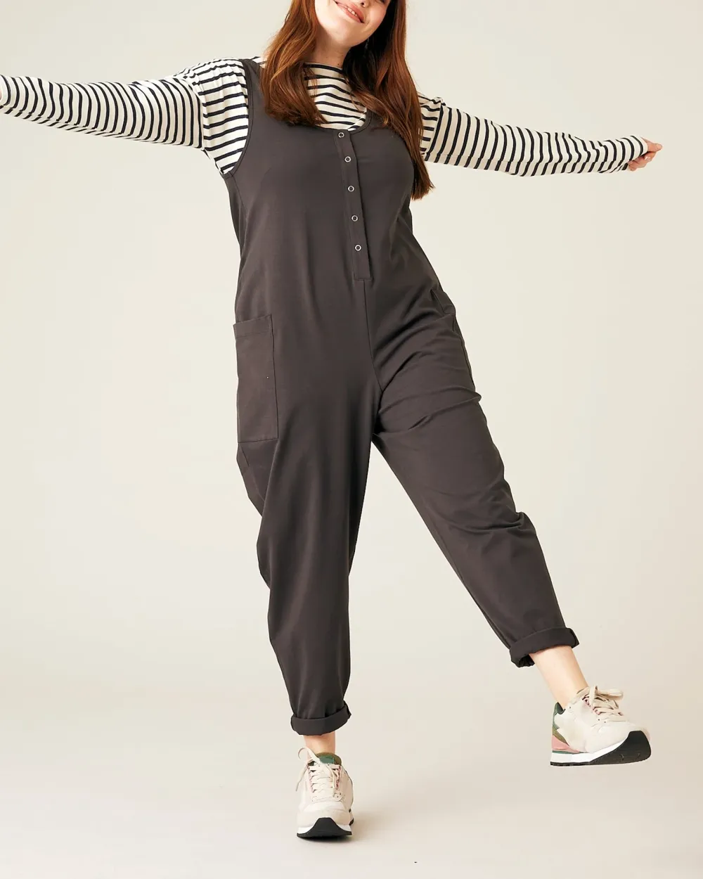 CASUAL STYLE JUMPSUIT - SLATE