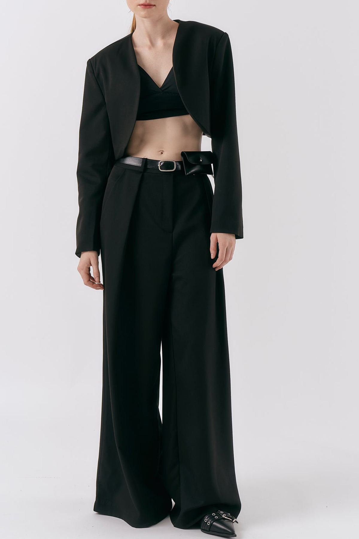 Evie Cropped Open Jacket