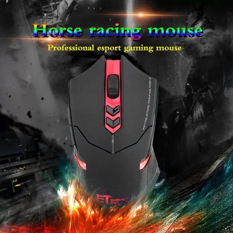 VODOOL ET X-08 2000DPI Adjustable 2.4G Wireless Professional Gaming Mouse Red 800/1200/1600/2000/2400 DPI levels Game Mouse