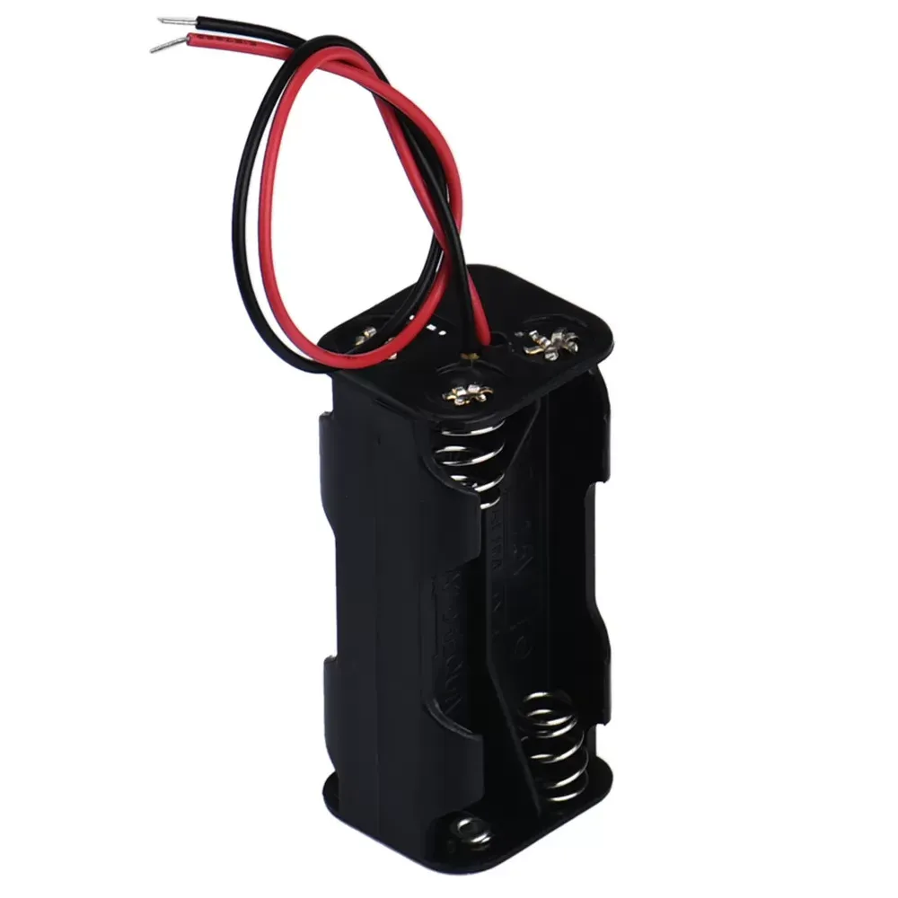 2-slot 4 x AAA Battery Back To Back Holder Case Box With Wire Leads Futural Digital DIY Accessories