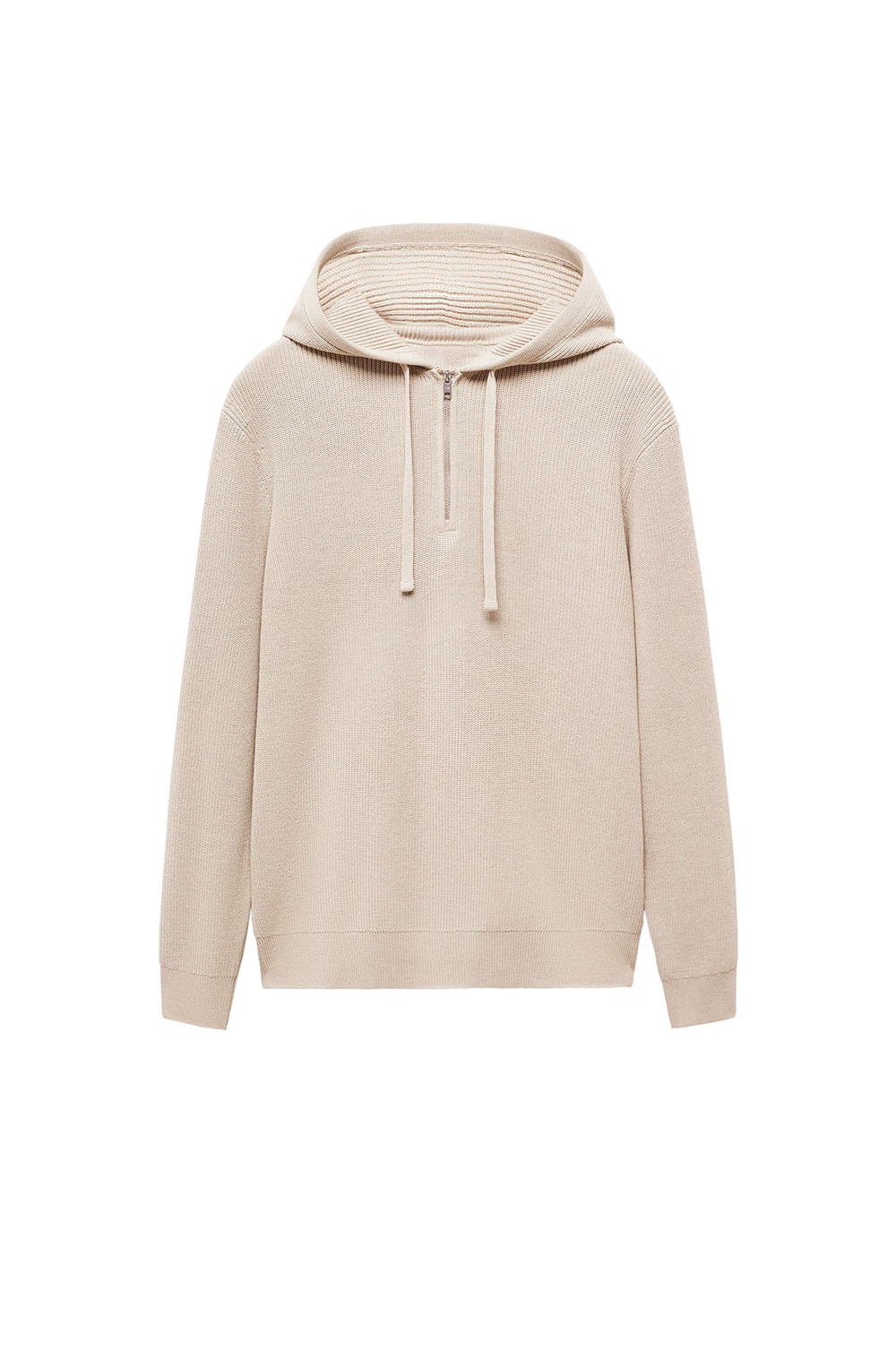 Hooded knit sweatshirt