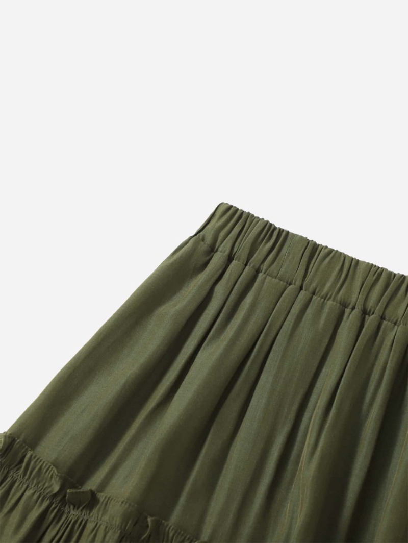 Solid Frill Skirt