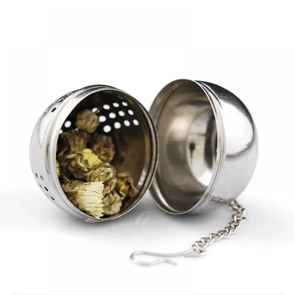 Stainless Steel Teakettles Infuser Strainer Egg Shaped Tea Locking Spice Ball